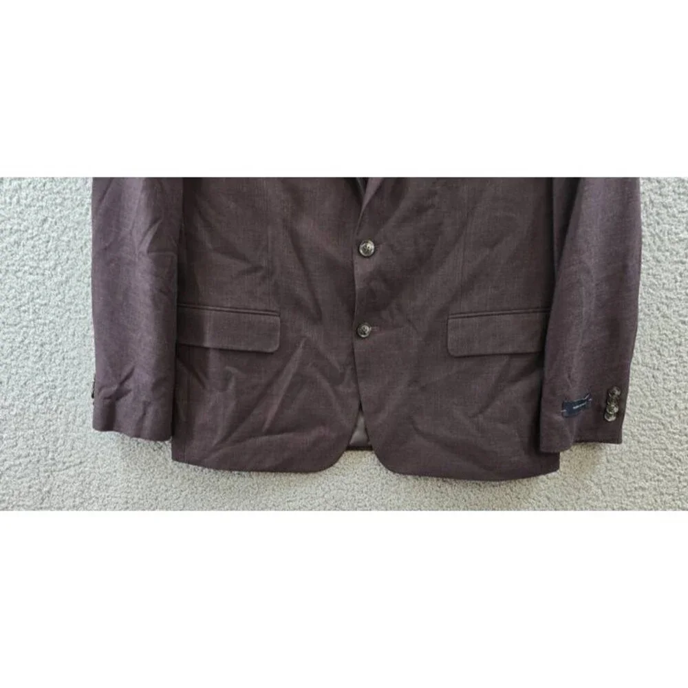 Tommy Hilfiger Modern-Fit Linen Blend Sport Coat Men's 46S Bordeaux Front Button